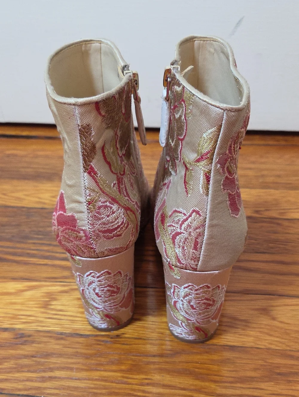 Nine West Vintage Floral Haywood Open-Toe Heel Boots
